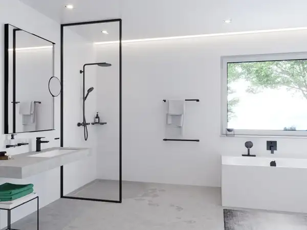 Внешняя часть набора Hansgrohe Exafill S для слива и перелива с наполнением (цвет - чёрный матовый) (58117670) фото 2 Aquada.com.ua Внешняя часть набора Hansgrohe Exafill S для слива и перелива с наполнением (цвет - чёрный матовый) (58117670) фото 2 Aquada.com.ua
