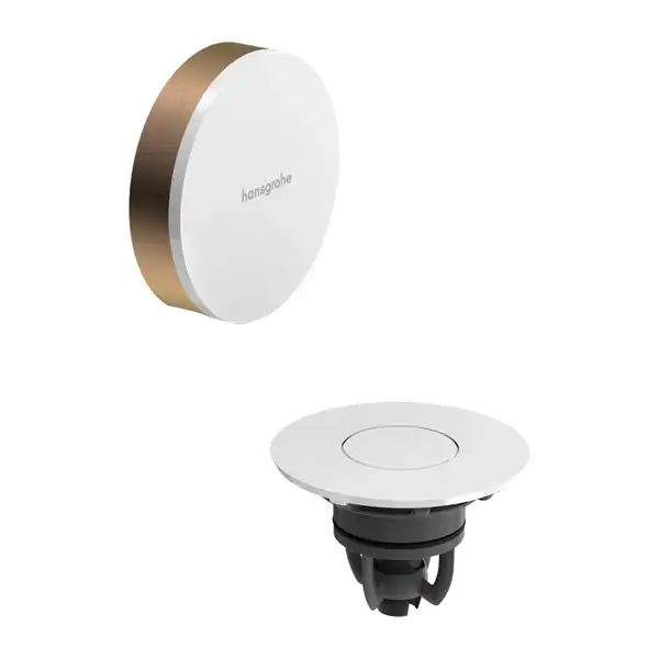 Зовнішня частина набору для зливу та переливу Hansgrohe Flexaplus II (колір - шліфована бронза) 58187140 Зовнішня частина набору для зливу та переливу Hansgrohe Flexaplus II (колір - шліфована бронза) 58187140