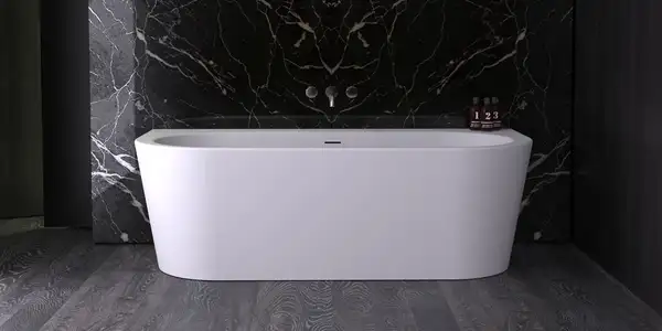 Ванна акриловая, с установленной системой Knief Wall 180 х 80 см, со сливом-переливом (0100-277+0100-091-06) фото 2 Aquada.com.ua