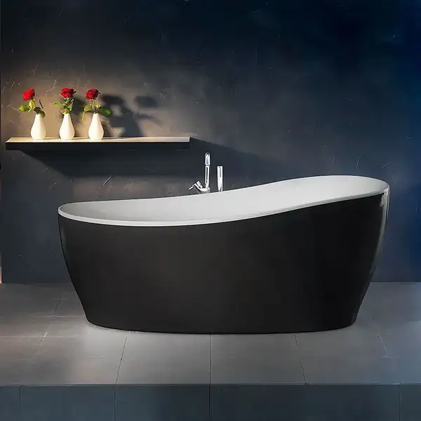 Ванна акрилова Knief Relax 180х85 окремостояча, чорний матовий/білий матовий (0100-278 чорний мат-білий килимок) (0100-278 black mat- white mat) Ванна акрилова Knief Relax 180х85 окремостояча, чорний матовий/білий матовий (0100-278 чорний мат-білий килимок) (0100-278 black mat- white mat)