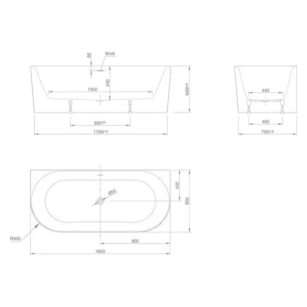 Ванна акрилова Knief Fresh Wall 180x80, білий глянцевий (010003106/010009106) (010003106_010009106) Ванна акрилова Knief Fresh Wall 180x80, білий глянцевий (010003106/010009106) (010003106_010009106)