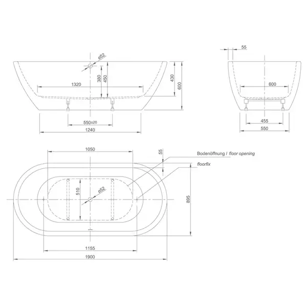 Ванна акрилова Knief Aqua Plus® FORM, 190х90 (0100-087) (FORM_0100-087)