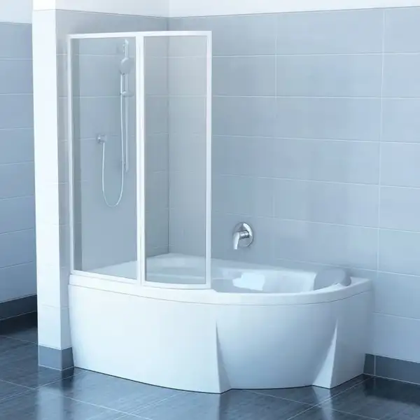 Шторка для ванни двохелементна VSK2 ROSA 150 L Transparent, (76L80100Z1) RAVAK Шторка для ванни двохелементна VSK2 ROSA 150 L Transparent, (76L80100Z1) RAVAK