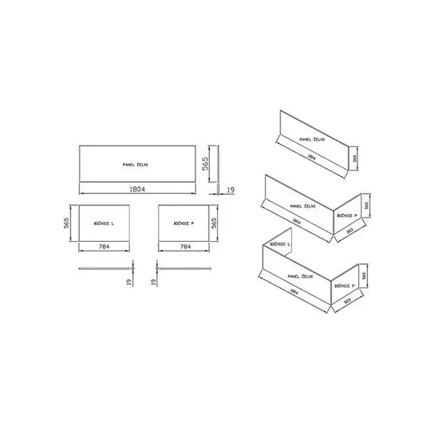 Панель City Slim бокова 80L, горіх Ravak Чехія (X000001064) Панель City Slim бокова 80L, горіх Ravak Чехія (X000001064)