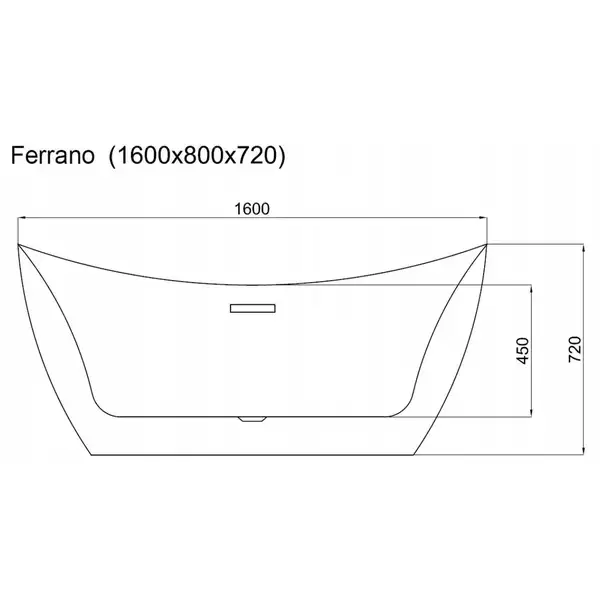 Ванна REA Ferrano 160 REA-W0150 Ванна REA Ferrano 160 REA-W0150
