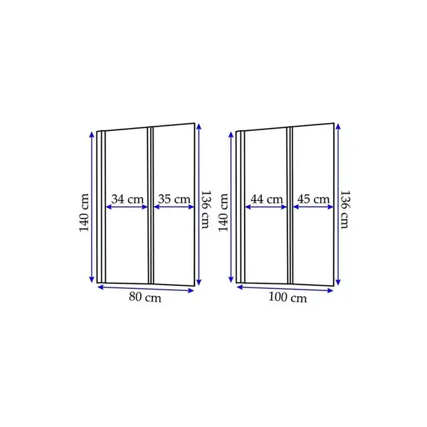 Шторка для ванны REA AGAT-2 CHROME 100 складная (REA-W0300) Шторка для ванны REA AGAT-2 CHROME 100 складная (REA-W0300)