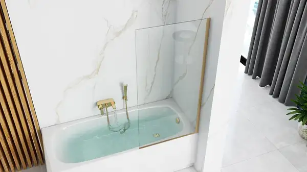 Шторка для ванны REA ELEGANT GOLD 70 постоянная (REA-W5600) Шторка для ванны REA ELEGANT GOLD 70 постоянная (REA-W5600)