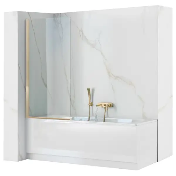 Шторка для ванны REA ELEGANT GOLD 80 постоянная (REA-W5601)