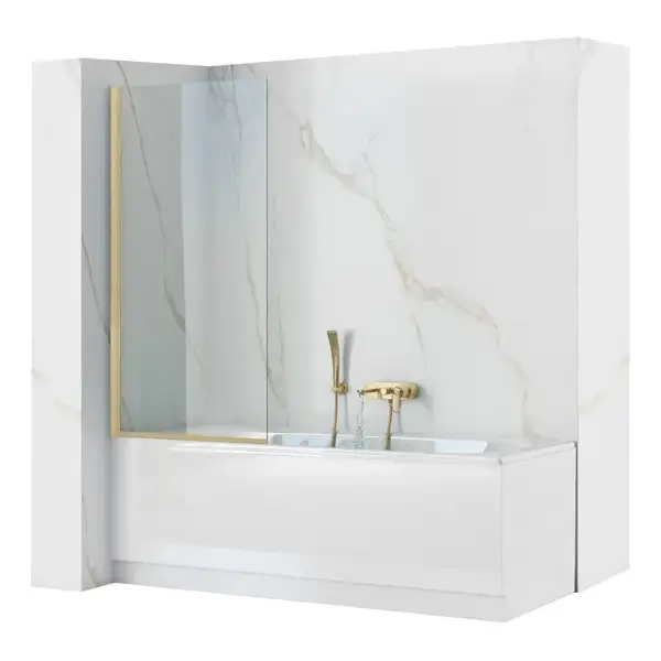Шторка для ванны REA ELEGANT BRUSHED GOLD 70 постоянная (REA-W6600) Шторка для ванны REA ELEGANT BRUSHED GOLD 70 постоянная (REA-W6600)