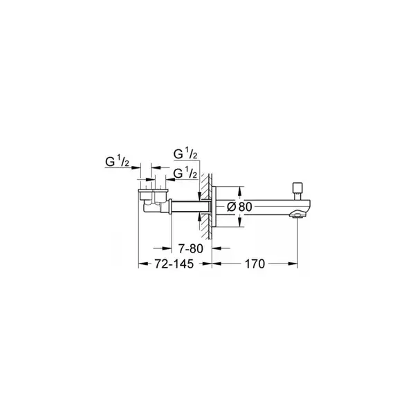 Вилив для ванни Grohe Eurosmart Cosmopolitan (13262000)