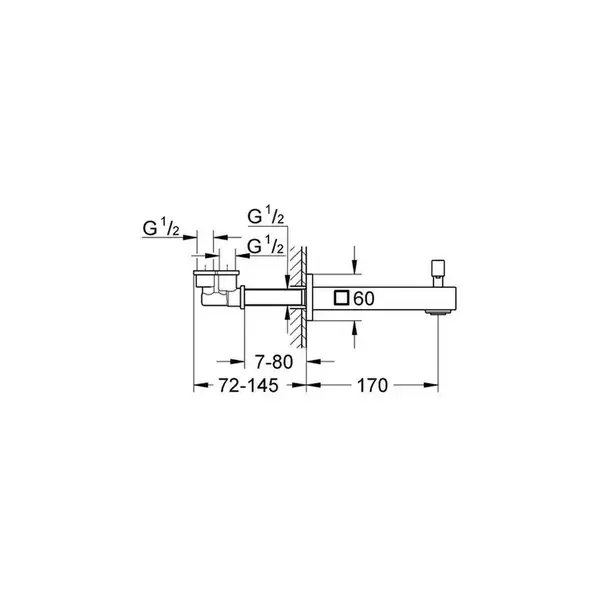 Вилив для ванни Grohe Universal Cube (13304000) Вилив для ванни Grohe Universal Cube (13304000)