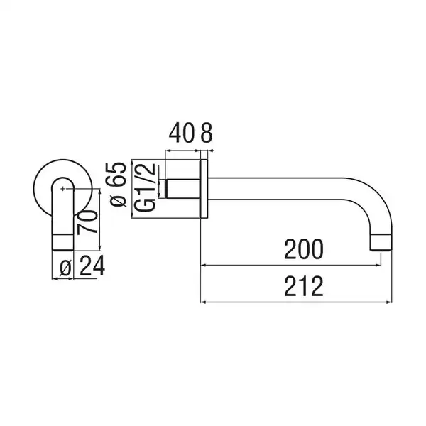 AV00158/36BM Вилив для змішувача 200мм чорний мат Nobili ІТАЛІЯ (AV00158/36BM) AV00158/36BM Вилив для змішувача 200мм чорний мат Nobili ІТАЛІЯ (AV00158/36BM)