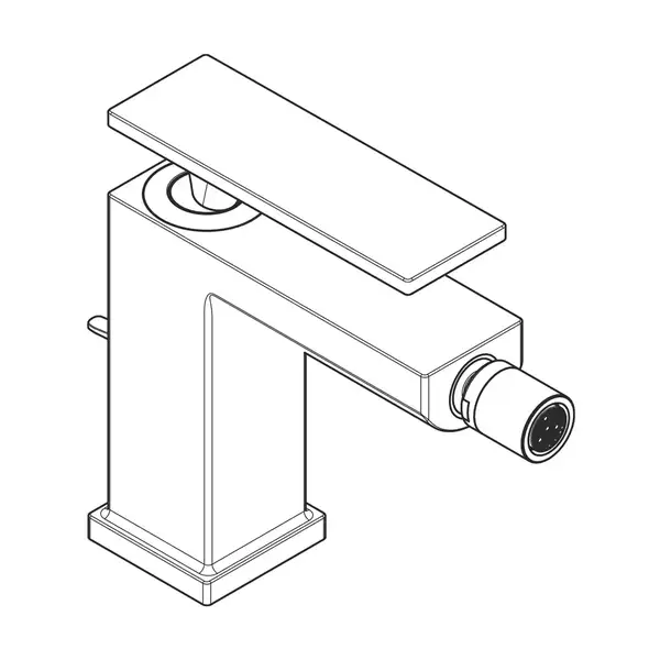 Hansgrohe Tecturis E Змішувач для біде, чорний матовий (73200670)