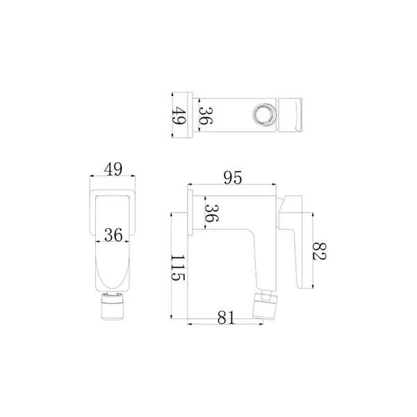 змішувач для біде Omnires Siena chrome (SN7320CR) (SL7720CR)