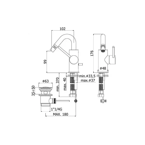 Змішувач для біде Paffoni Light, хром (LIG937CR) Змішувач для біде Paffoni Light, хром (LIG937CR)