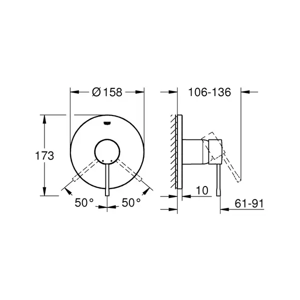 Смеситель для душа Grohe Essence (24057DL1) фото 2 Aquada.com.ua Смеситель для душа Grohe Essence (24057DL1) фото 2 Aquada.com.ua