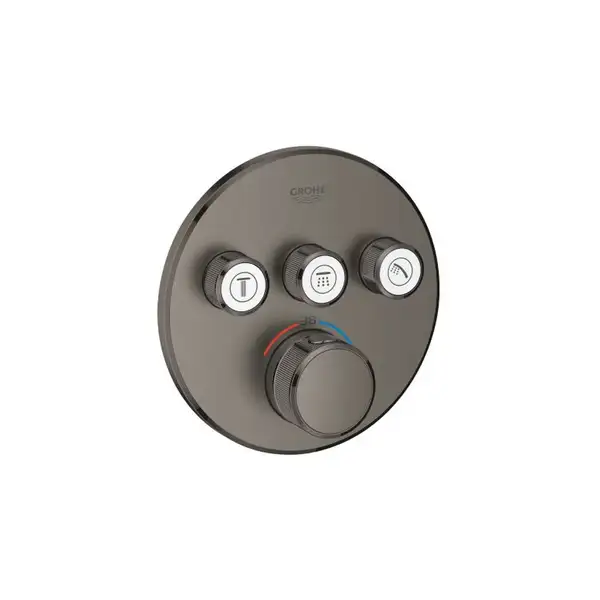 Термостат для душа Grohe Grohtherm SmartControl, на 3 потребителя (цвет - графит) (29121AL0) фото 1 Aquada.com.ua