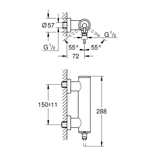 Grohe Atrio Змішувач для душу, хром (32650003)