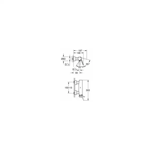 Grohe Plus Змішувач для душу, хром (33577003)