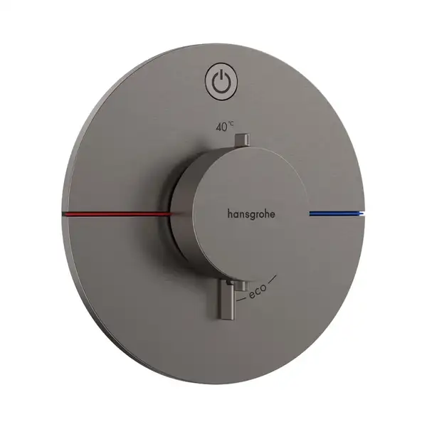 Hansgrohe ShowerSelect Comfort S Термостат, матовий чорний хром (15553340) Hansgrohe ShowerSelect Comfort S Термостат, матовий чорний хром (15553340)