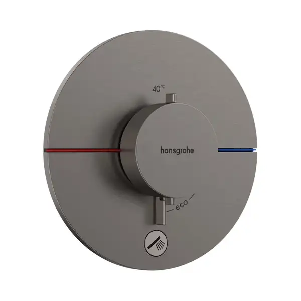 Термостат скрытого монтажа на 1 потребитель и дополнительный выход Hansgrohe ShowerSelect Comfort S (цвет - матовый чёрный хром) 15562340 Термостат скрытого монтажа на 1 потребитель и дополнительный выход Hansgrohe ShowerSelect Comfort S (цвет - матовый чёрный хром) 15562340