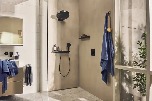 Термостат на 2 потребителя со встроенной защитной комбинацией EN 1717 Hansgrohe ShowerSelect Comfort E (цвет - чёрный матовый) 15578670 Термостат на 2 потребителя со встроенной защитной комбинацией EN 1717 Hansgrohe ShowerSelect Comfort E (цвет - чёрный матовый) 15578670