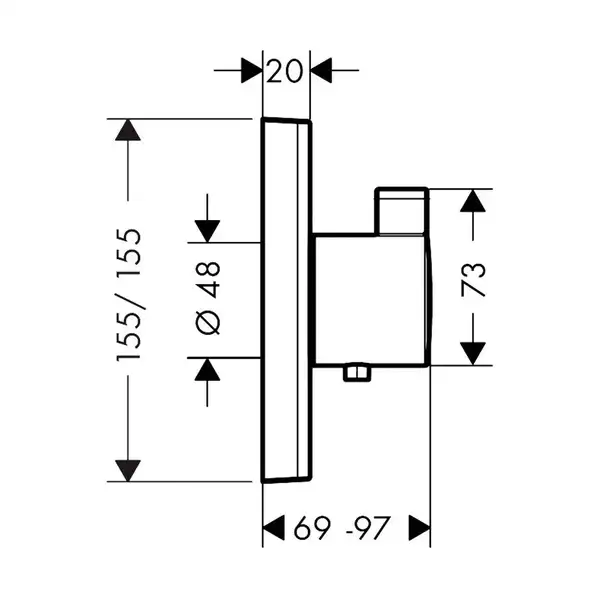 Hansgrohe ShowerSelect HighFlow Термостат для душу, бронза (15760140) Hansgrohe ShowerSelect HighFlow Термостат для душу, бронза (15760140)