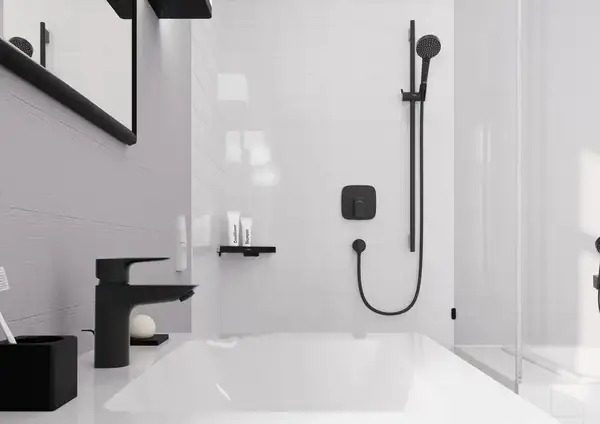 Смеситель для душа Hansgrohe Logis (цвет - чёрный матовый) 71605670 Смеситель для душа Hansgrohe Logis (цвет - чёрный матовый) 71605670