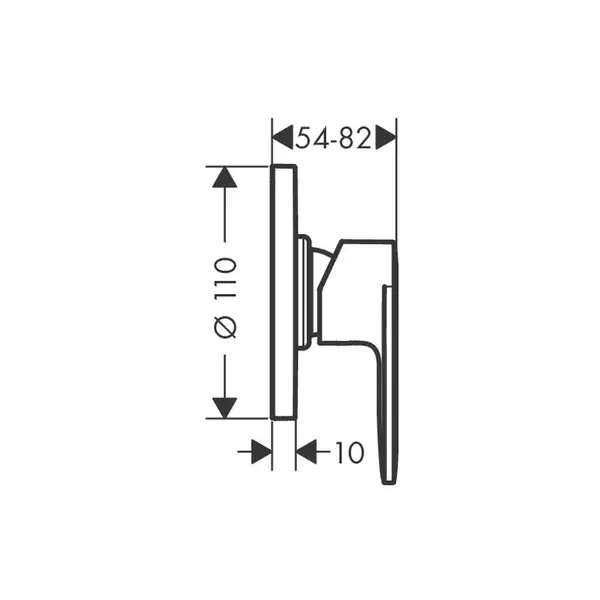 Смеситель для душа Hansgrohe Vernis Blend (цвет - хром) (71649000) фото 2 Aquada.com.ua Смеситель для душа Hansgrohe Vernis Blend (цвет - хром) (71649000) фото 2 Aquada.com.ua