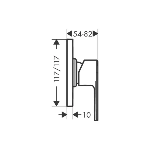 Смеситель для душа Hansgrohe Vernis Shape (цвет - хром) (71658000) фото 2 Aquada.com.ua
