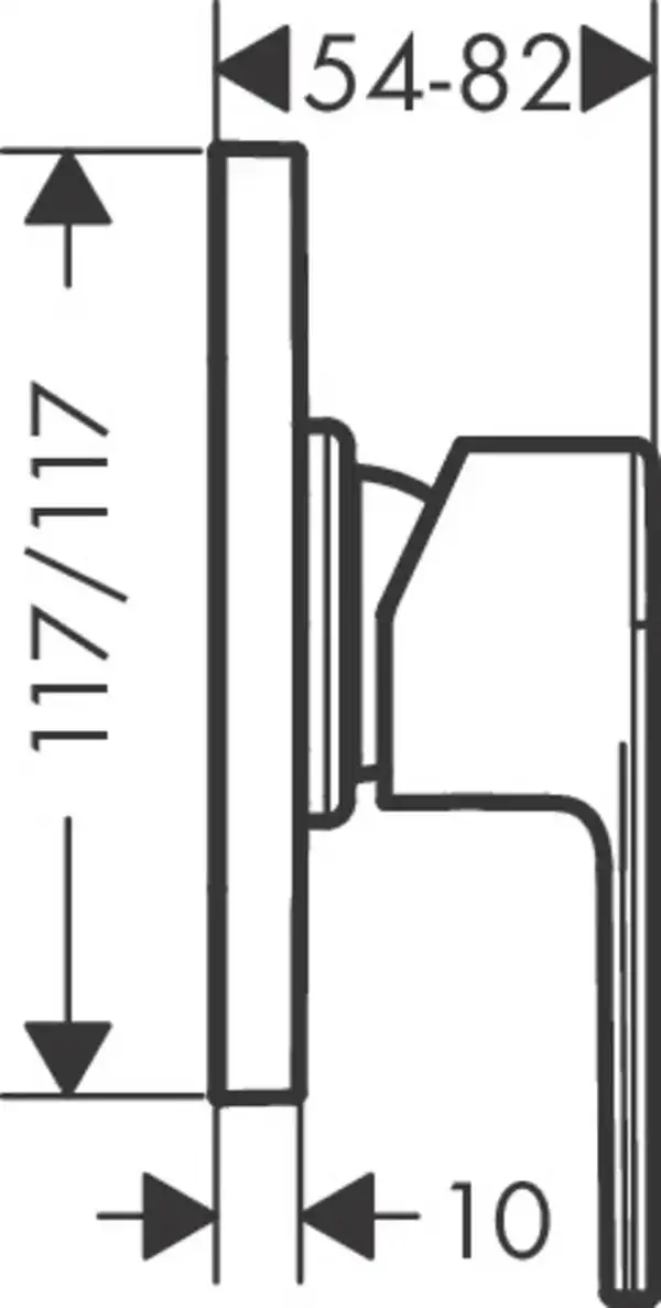 Hansgrohe Vernis Shape Смеситель для душа, черный матовый (71658670) Hansgrohe Vernis Shape Смеситель для душа, черный матовый (71658670)