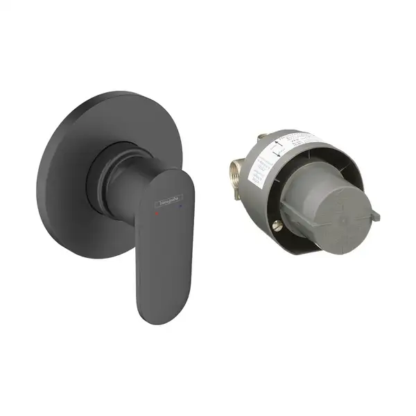 Смеситель для душа Hansgrohe Vernis Blend в комплекте со встраиваемой часть (цвет - чёрный матовый) 71663670 Смеситель для душа Hansgrohe Vernis Blend в комплекте со встраиваемой часть (цвет - чёрный матовый) 71663670