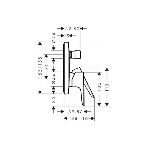 Hansgrohe Talis E Змішувач для ванни/душу, Brushed Bronze (71745140) Hansgrohe Talis E Змішувач для ванни/душу, Brushed Bronze (71745140)