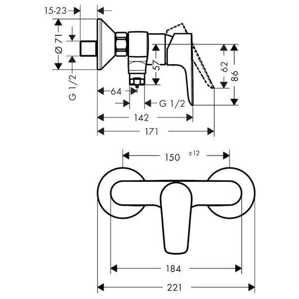 Смеситель для душа Hansgrohe Talis E (цвет - белый матовый) (71760700) фото 2 Aquada.com.ua Смеситель для душа Hansgrohe Talis E (цвет - белый матовый) (71760700) фото 2 Aquada.com.ua