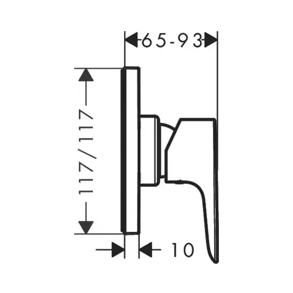 Hansgrohe Talis E Змішувач для душу, хром (71764000) Hansgrohe Talis E Змішувач для душу, хром (71764000)