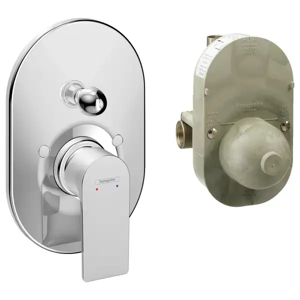 Смеситель для ванны Hansgrohe Rebris E (цвет - хром), в комплекте со встраиваемой частью 72458000 Смеситель для ванны Hansgrohe Rebris E (цвет - хром), в комплекте со встраиваемой частью 72458000