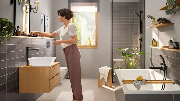 Hansgrohe Rebris E Змішувач для душу, Matt Black (72668670)