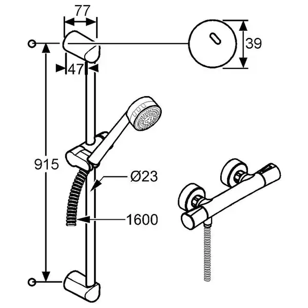 ZENTA Shower DUO (душ.сист.+зміш-терм.душ) 6057705-00,KLUDI (6057705-00) ZENTA Shower DUO (душ.сист.+зміш-терм.душ) 6057705-00,KLUDI (6057705-00)