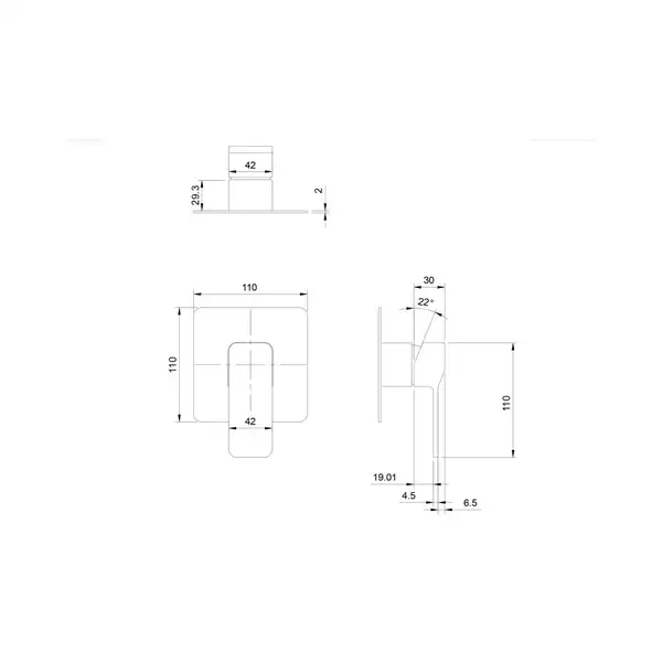 змішувач для душу Omnires Slide прихованого монтажу graphite (SL7745GR) змішувач для душу Omnires Slide прихованого монтажу graphite (SL7745GR)