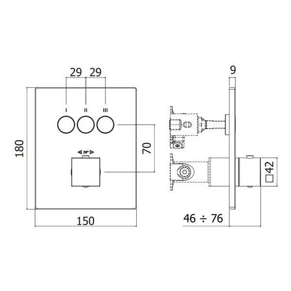 Paffoni Compact Box Термостат для душу, хром (CPT519CR) Paffoni Compact Box Термостат для душу, хром (CPT519CR)