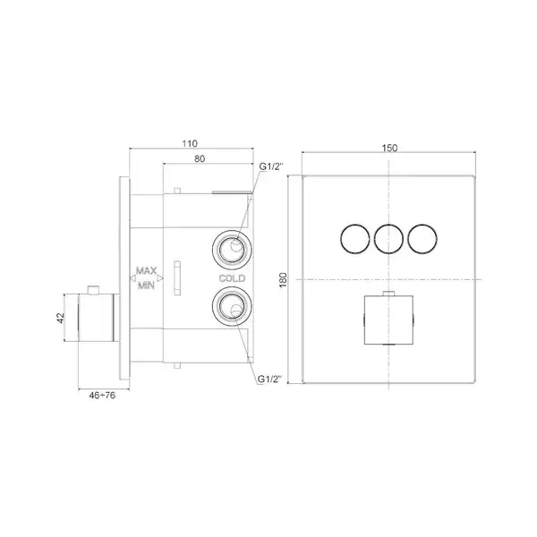 Paffoni Compact Box Термостат для душу, хром (CPT519CR) Paffoni Compact Box Термостат для душу, хром (CPT519CR)