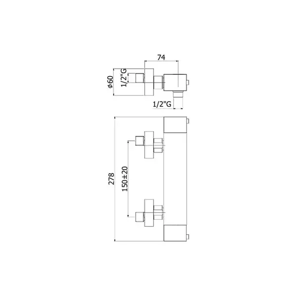 Термостат для душа Paffoni Level (цвет - хром), с душевым гарнитуром (LEQ268DCR) Термостат для душа Paffoni Level (цвет - хром), с душевым гарнитуром (LEQ268DCR)