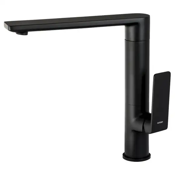 Смеситель для кухни Corsan TRINO BLACK MATT черный з подвижным носиком (CMB7121BL)
