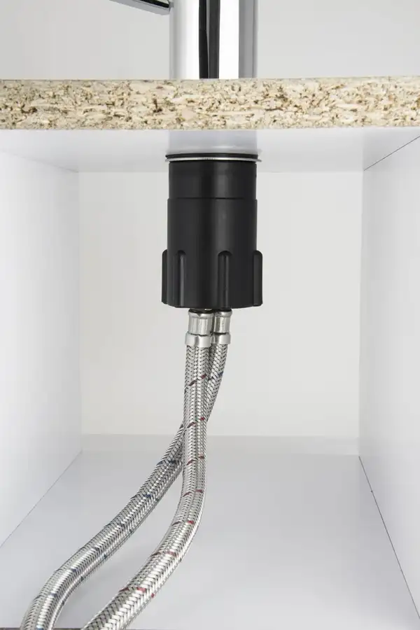 Смеситель для кухни Corsan TRINO BLACK MATT черный з подвижным носиком (CMB7121BL)
