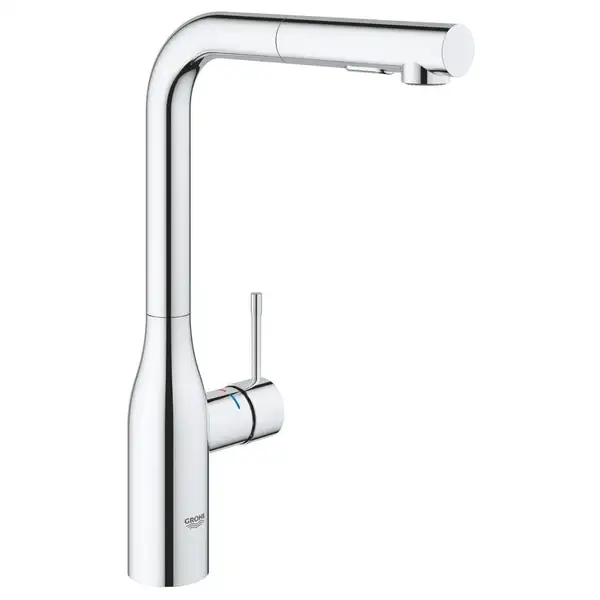 Змішувач для кухні Grohe Essence одноважільний з висувною лійкою, chrome (30504000)