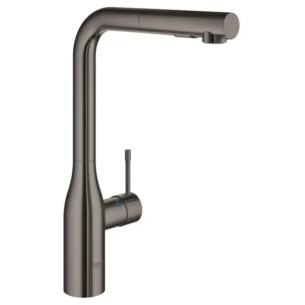 Змішувач для кухні Grohe Essence одноважільний з висувною лійкою, hard graphite (30504A00) Змішувач для кухні Grohe Essence одноважільний з висувною лійкою, hard graphite (30504A00)