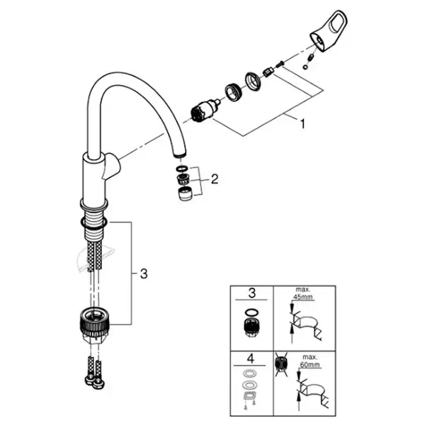 Grohe Start Flow Смеситель для кухни, хром (31555001)