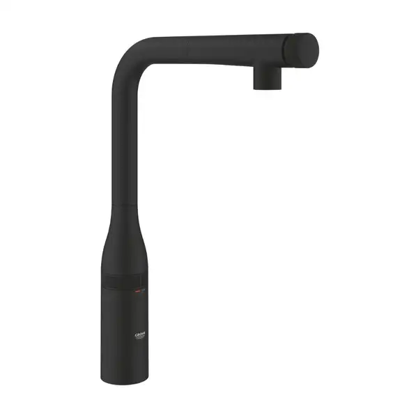 Змішувач для кухні Grohe Essence Smartcontrol з висувною лійкою, чорний матовий (31928KF0)