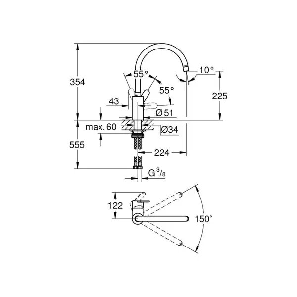 Змішувач для кухні Grohe Eurostyle Cosmopolitan (33975004) Змішувач для кухні Grohe Eurostyle Cosmopolitan (33975004)
