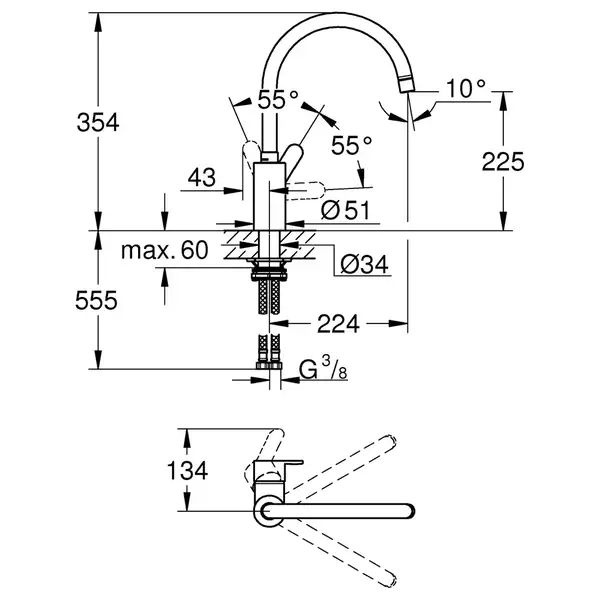 Змішувач для кухні Grohe Eurostyle Cosmopolitan (33975004) Змішувач для кухні Grohe Eurostyle Cosmopolitan (33975004)